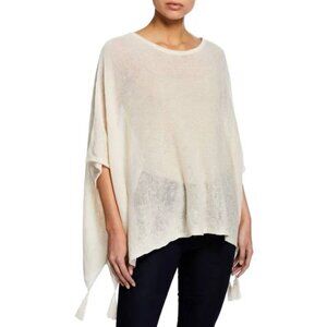 Johnny Was Calme Cream Linen Knit Poncho